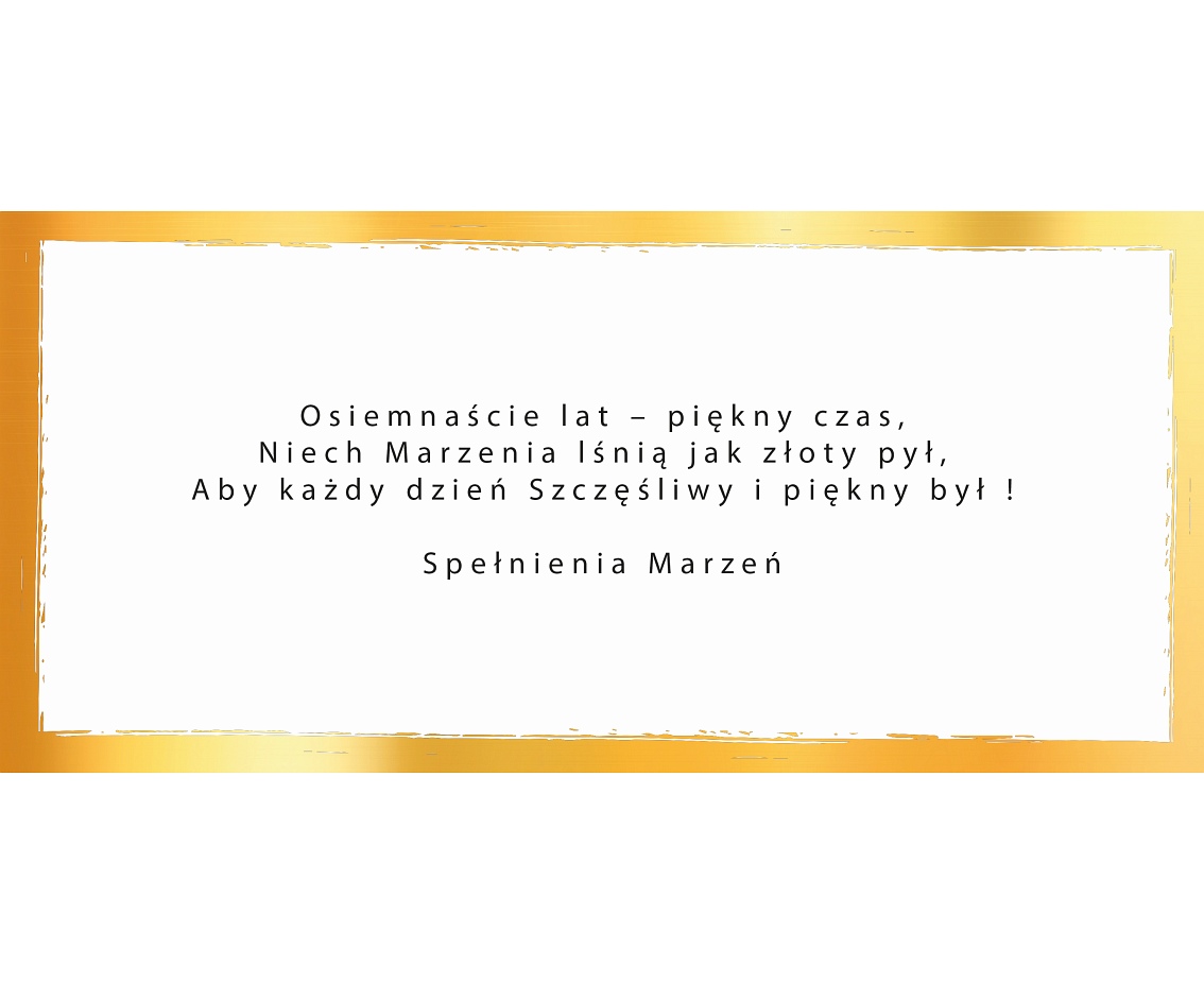 Koperta okolicznościowa 18 Pół na Pół, 1 szt.